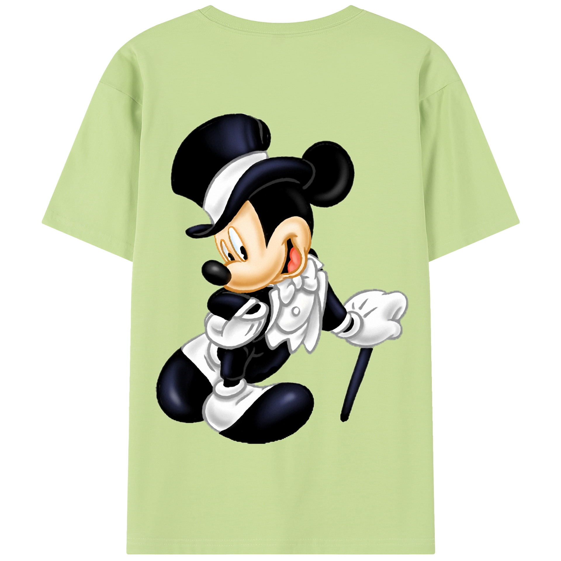 （画像用） ミッキーマウス Mickey Mouse 綿100％半袖Tシャツ（背面プリント）